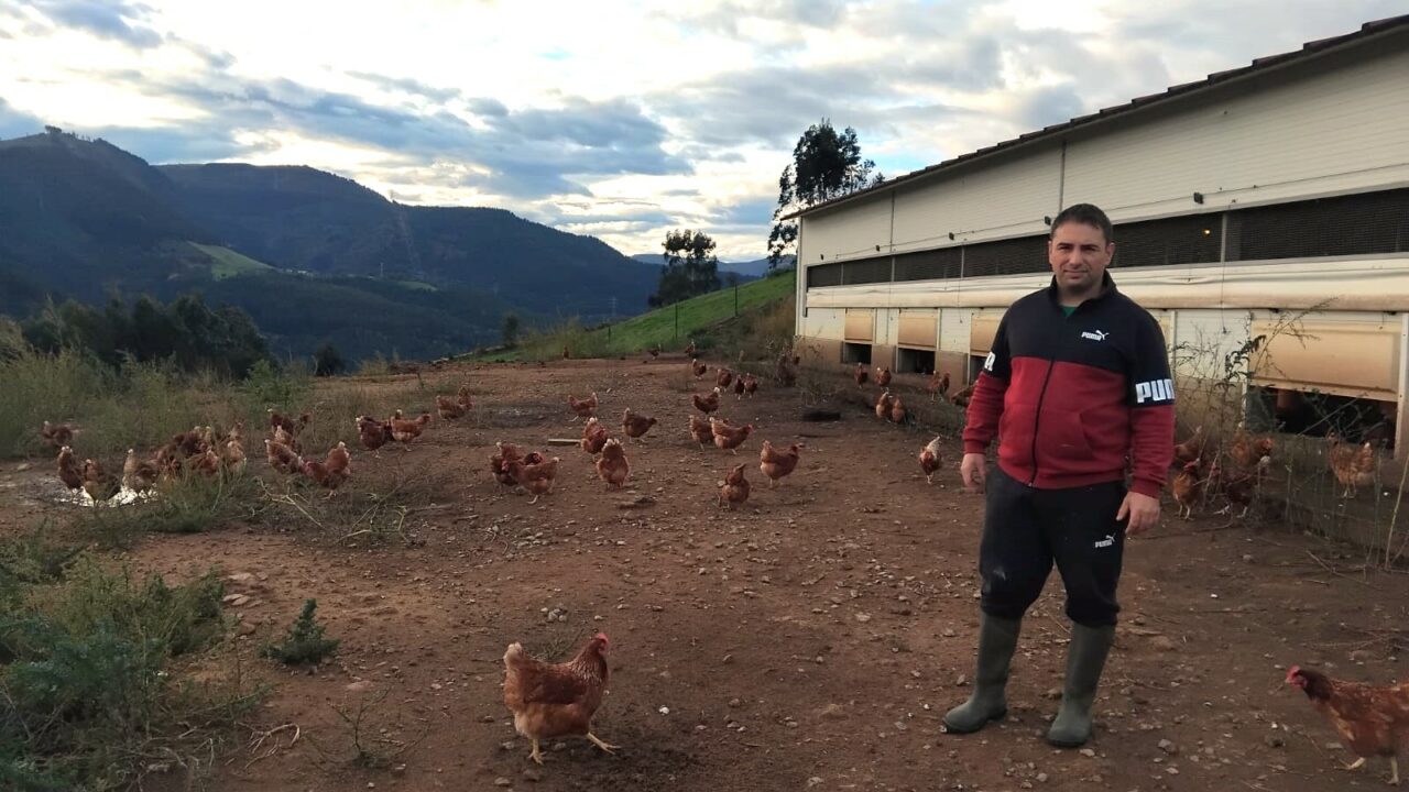La granja Bildotxi de Muskiz se blinda: “Si entra la gripe aviar, te matan todas las gallinas”