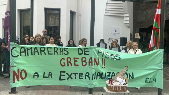 Las camareras de piso del Hotel Indautxu en huelga del 12 hasta el 23 de noviembre