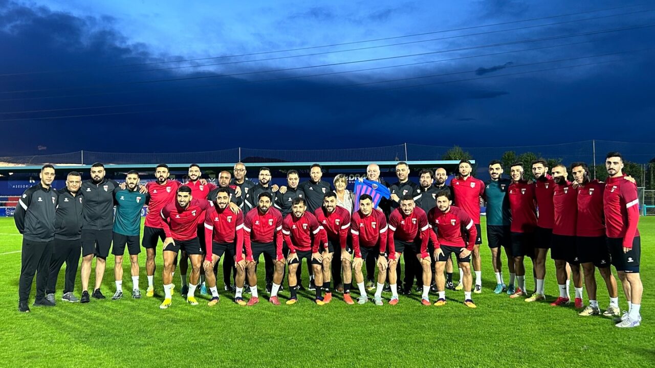 Entrenamiento histórico en Leioa de la selección palestina