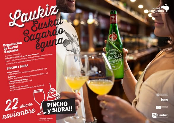 Euskal Sagardo Eguna en Laukiz: sidra, pintxos y tradición vasca este sábado
