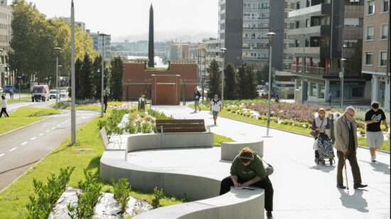 La cubrición de la Avanzada demuestra su eficacia en Leioa: hasta 20 decibelios menos de ruido