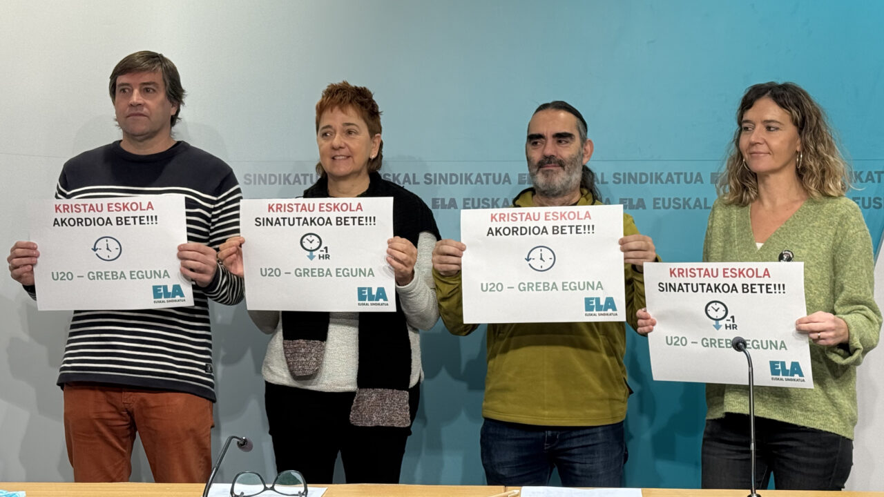 ELA convoca una huelga en los centros de enseñanza de iniciativa social