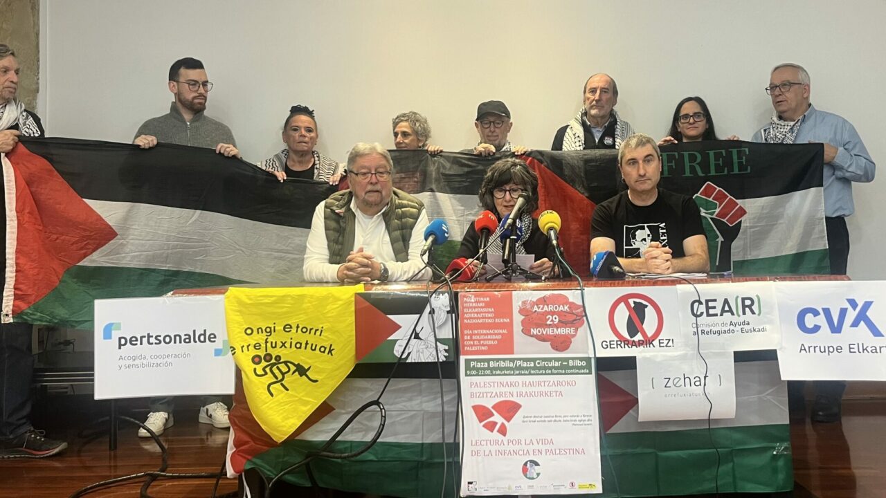 Bilbao acogerá el 29 de noviembre una lectura por la vida de los niños asesinados en Gaza
