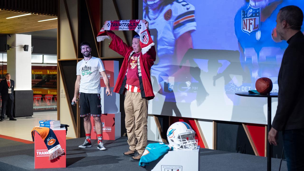 El Athletic y la NFL triunfan en San Mamés con su primera gran Watch Party de Acción de Gracias