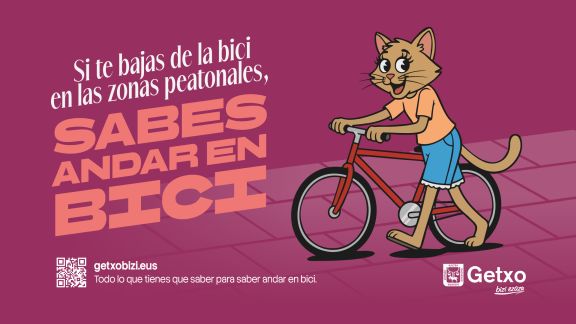 Getxo lanza una campaña para recordar las normas básicas al usar la bicicleta en la ciudad