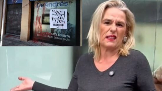 Esther Martínez sobre las pintadas en la sede del PP de Bilbao: «Otegi, por cierto, te vamos a pasar la factura»