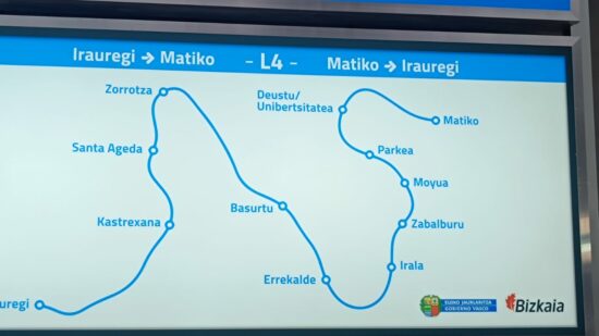 Este será el recorrido de la Línea 4 de Metro Bilbao