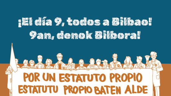 Primer día de huelga de batas blancas en Euskadi