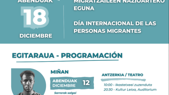Leioa impulsa una semana cultural por el Día de las Personas Migradas