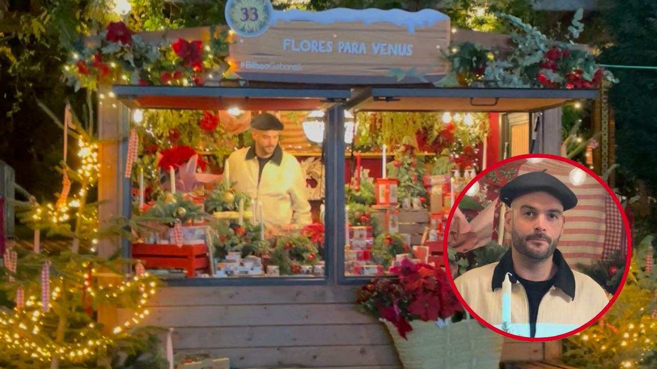 Flores para Venus: la caseta de floristería que enamora el Mercado Navideño de Bilbao 2025: «Cuidamos la imagen como si fuera una obra de arte»