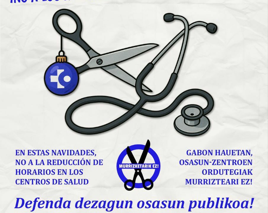 Convocan una protesta en Barakaldo por los recortes en los ambulatorios durante la Navidad