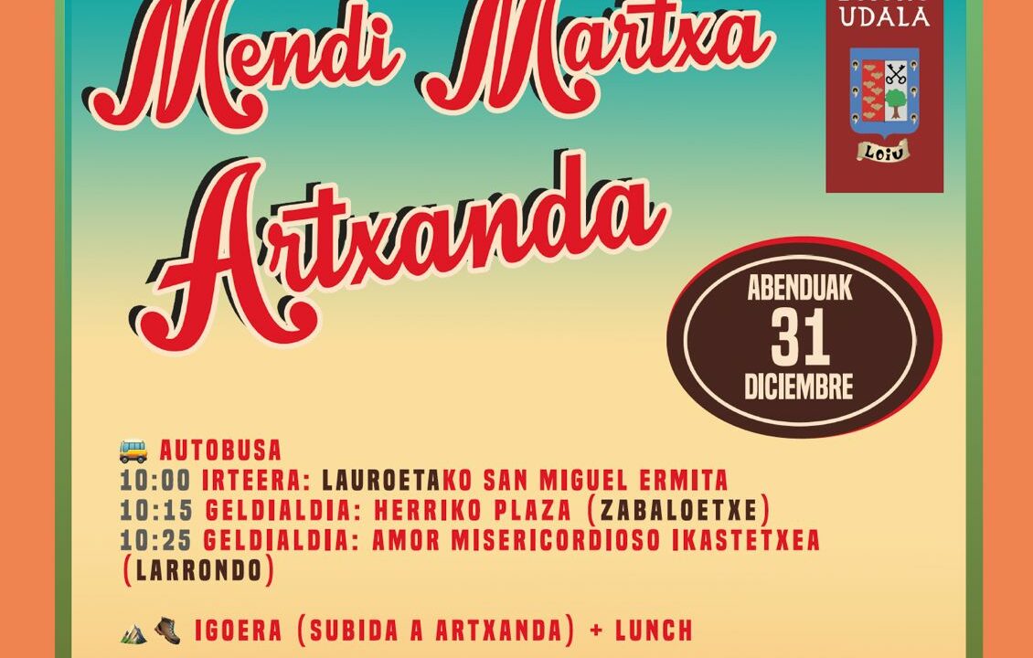 Despide el año desde la cima: Loiu anima a subir a Artxanda el 31 de diciembre