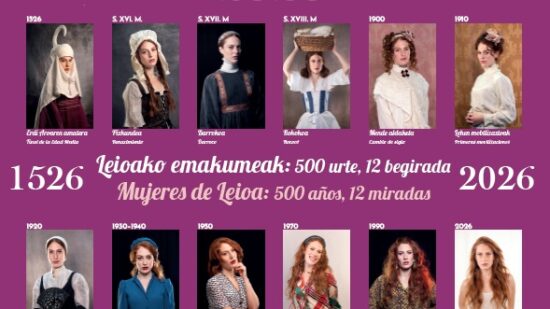 Leioa revisa cinco siglos de historia desde la mirada de las mujeres en su calendario 2026