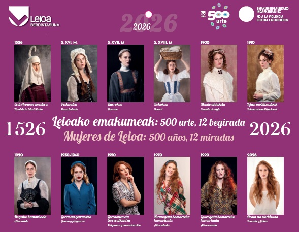 Leioa revisa cinco siglos de historia desde la mirada de las mujeres en su calendario 2026