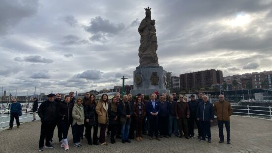 Santurtzi restaura la escultura de la virgen del Carmen en su 75 aniversario