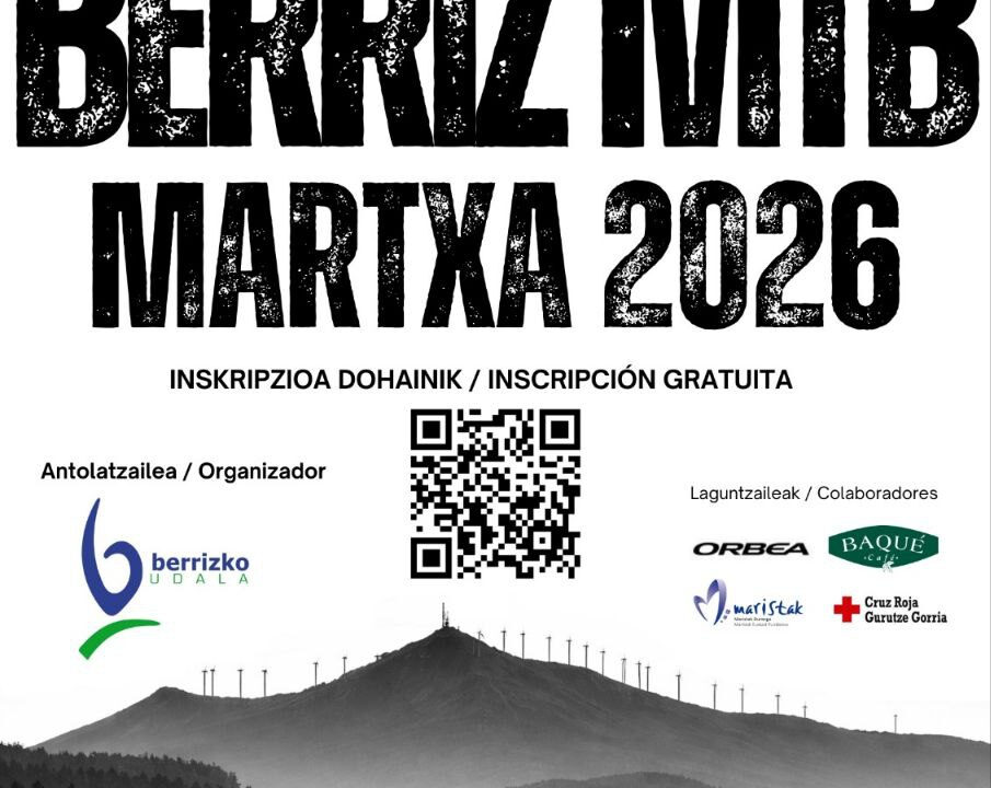 Berriz abre inscripciones para su tradicional Martxa MTB del 11 de enero