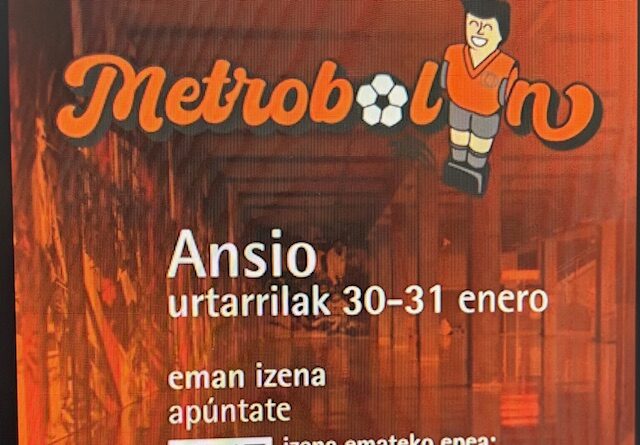 Metro Bilbao transforma la estación de Ansio para acoger su primer campeonato de futbolín