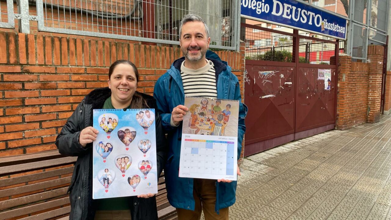Asi es el calendario creado por niños de familias LGTBI que llegará a todos los colegios de Bilbao
