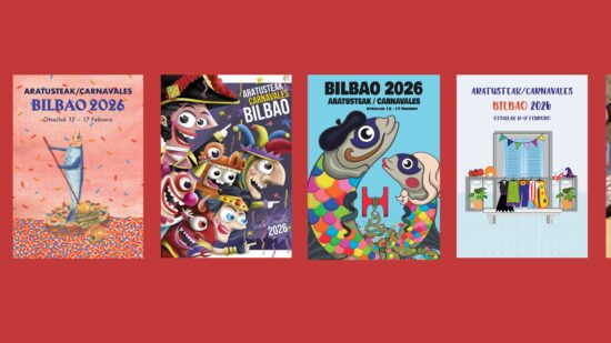 Bilbao ya tiene los 6 carteles finalistas de Carnaval: sólo uno representará a la Villa en 2026