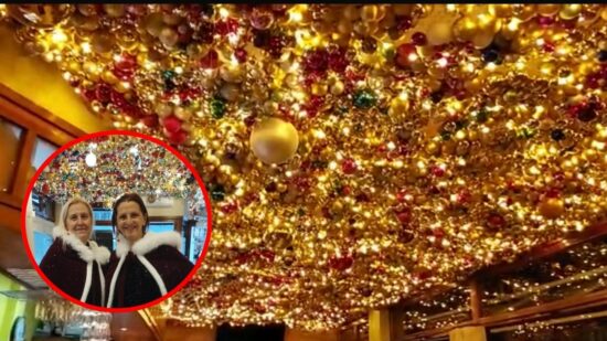 El bar de Derio que se cubre con 30.000 bolas de Navidad para mantener vivo el sueño de Mariano