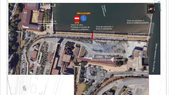 La Dársena de La Benedicta en Sestao cerrará tres meses por las obras del nuevo embarcadero
