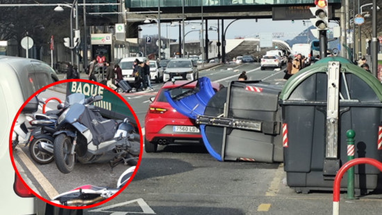 El viento pone en jaque a Bizkaia: rachas de más de 100 km/h y daños en la calle