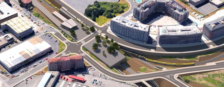 El puente de Matxitxako de Basauri se cerrará este lunes para ser demolido por las obras de la Línea 5 del metro