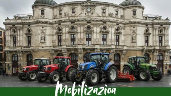 Agricultores y ganaderos llevan a Bilbao su rechazo al pacto UE-Mercosur