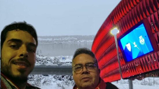 Ni la nieve ha frenado su pasión por el Athletic: Félix y su hijo, siete horas desde Madrid a San Mamés