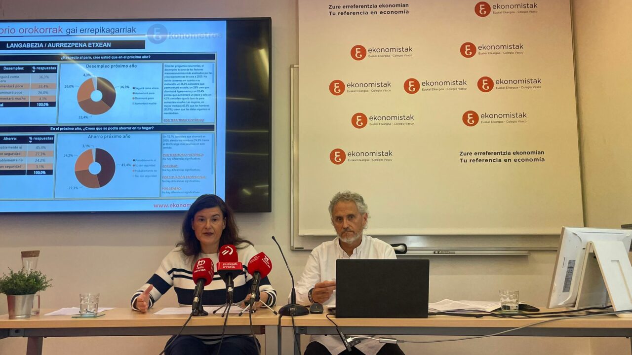 Casi la mitad de los economistas cree que la situación económica de Euskadi empeorará