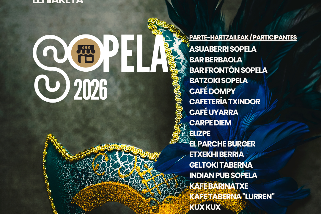 Sopela llena sus bares de color con el Concurso de Decoración de Carnaval 2026