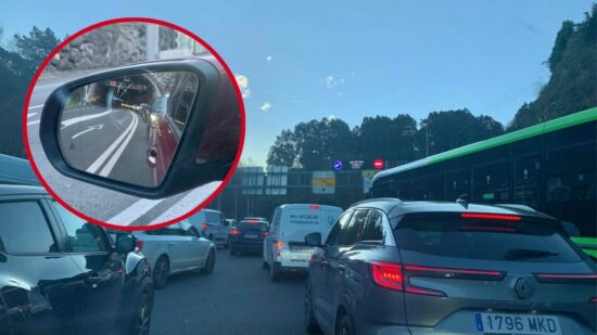 Caos en los túneles de Artxanda: kilómetros de retenciones para entrar a Bilbao tras el cierre de una galería