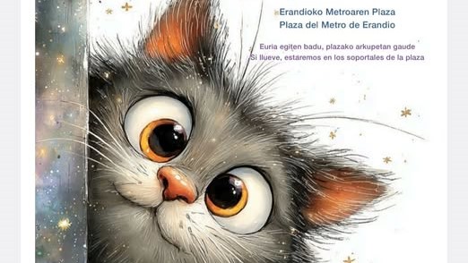 Ven a Erandio y colabora con los gatos callejeros: mercadillo solidario este 7 de febrero