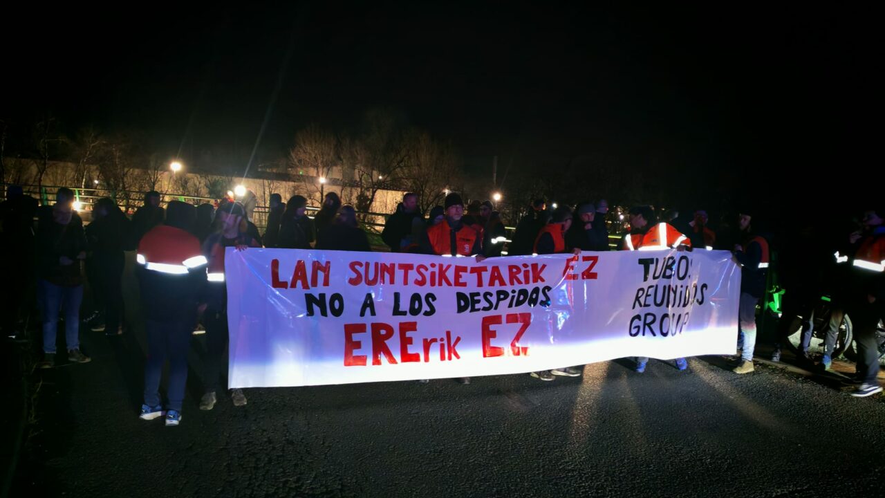 Arranca en Amurrio el piquete contra el ERE en Tubos Reunidos
