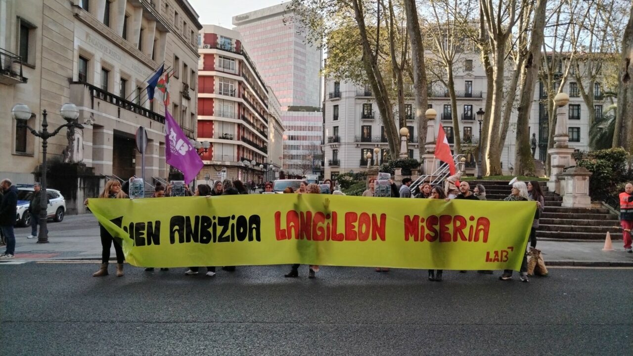 LAB convoca tres días de huelga en los comedores de los colegios públicos vascos el 24, 25 y 26 de febrero