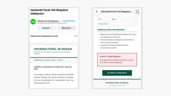 La Diputación alerta de correos falsos sobre el IVA 2024