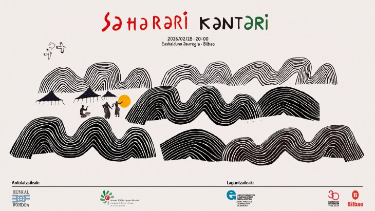 El Euskalduna acogerá este sábado Saharari Kantari: artistas vascos, saharauis y palestinos unidos por el pueblo saharaui