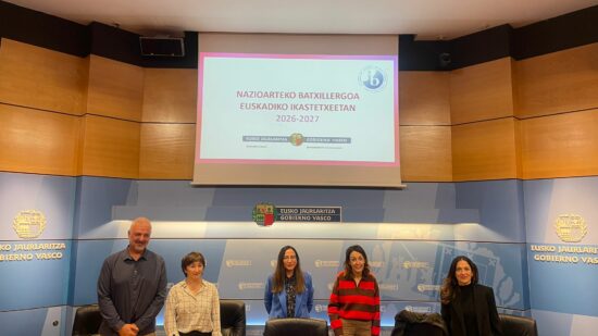 El Gobierno Vasco instaurará el Bachillerato Internacional en tres institutos públicos