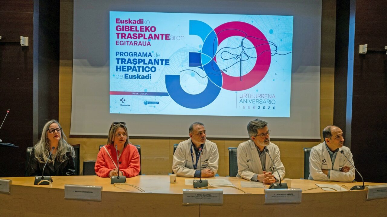 Osakidetza celebra el aniversario de una de sus gestas: 30 años del primer trasplante de hígado