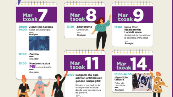 Orduña se tiñe de morado con un amplio programa por la igualdad