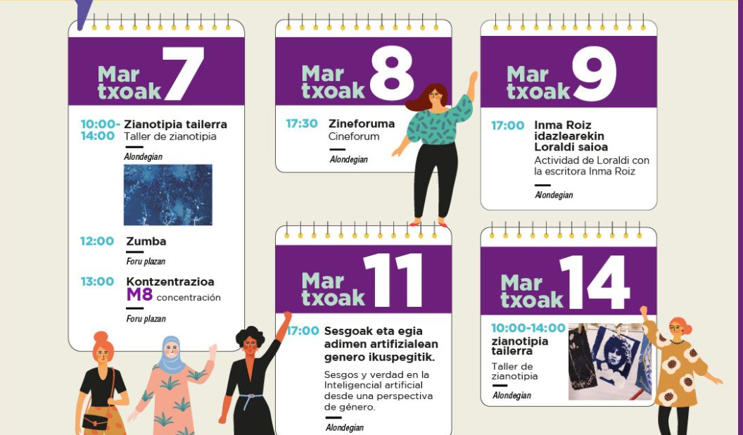 Orduña se tiñe de morado con un amplio programa por la igualdad