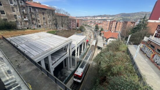 Adif avanza en las obras de la nueva estación de tren de Bidebieta-Basauri con una inversión de más de 24 millones