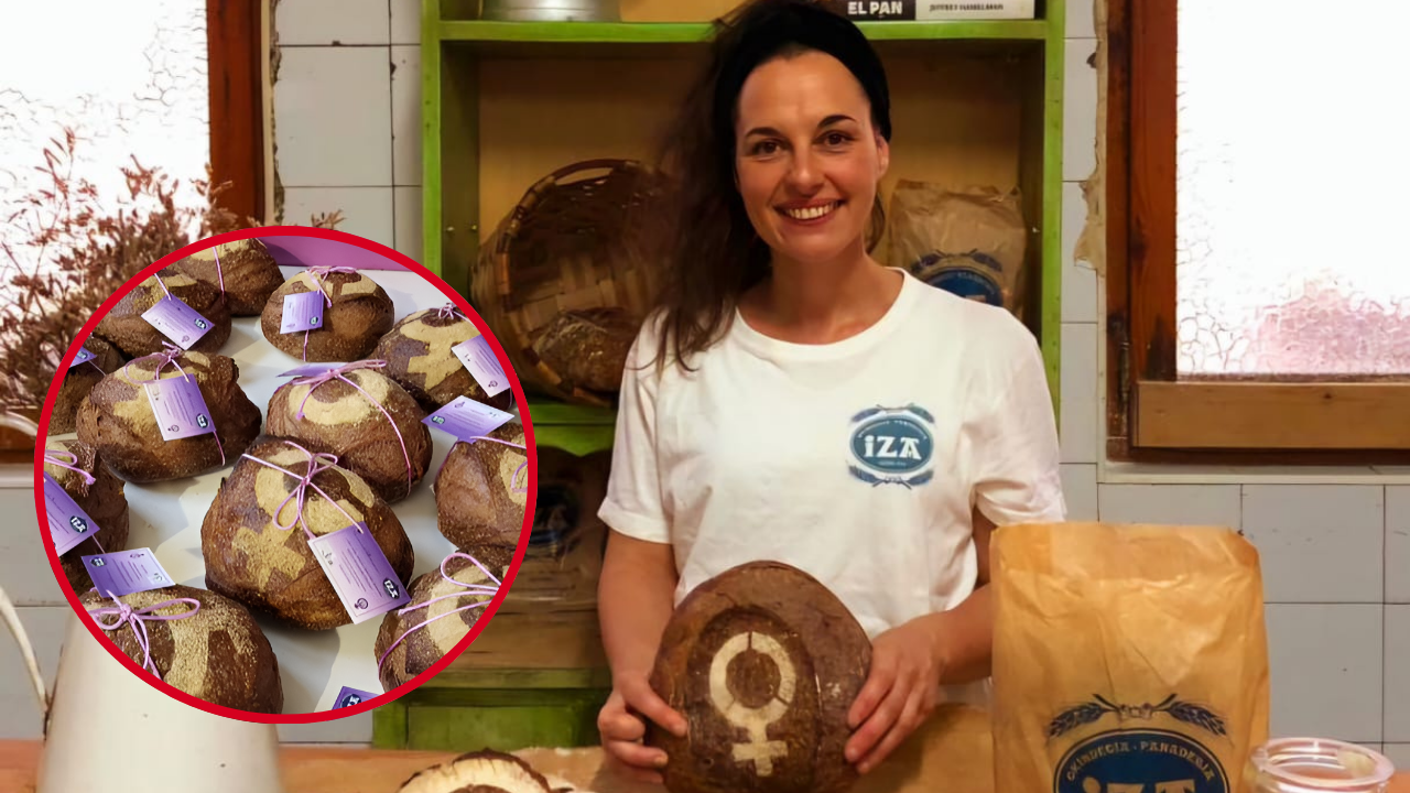 Aida y sus panes morados por el 8M: «El dinero lo donamos a una organización que ayude a mujeres»