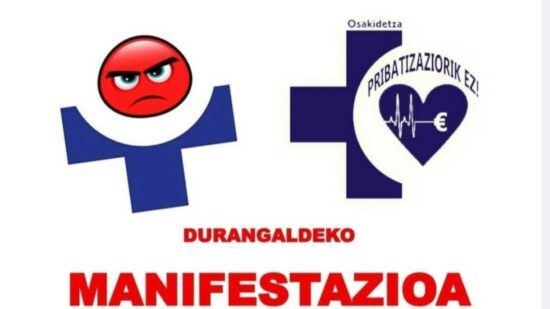 Los pensionistas de Durangaldea salen de nuevo a la calle en defensa de la sanidad pública
