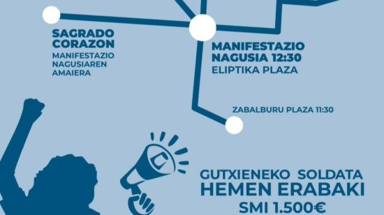 Manifestaciones y piquetes este 17 de marzo en Euskadi por la huelga general: consulta lugares y horarios