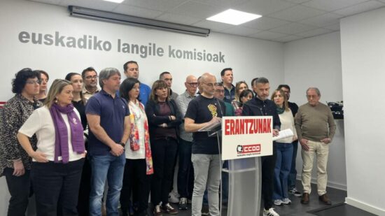 CCOO denuncia su veto en Korrika y habla de “apartheid social” en Euskadi