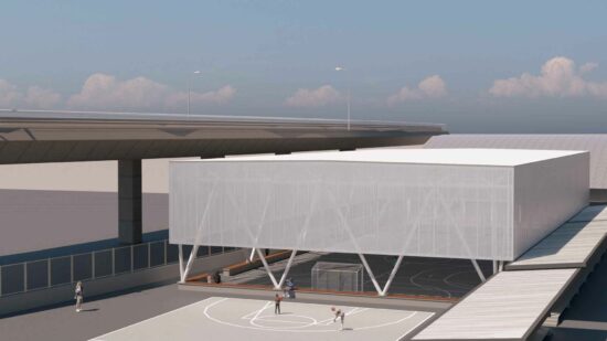 Barakaldo cubrirá la pista del polideportivo de Lasesarre para aumentar su uso en días de lluvia