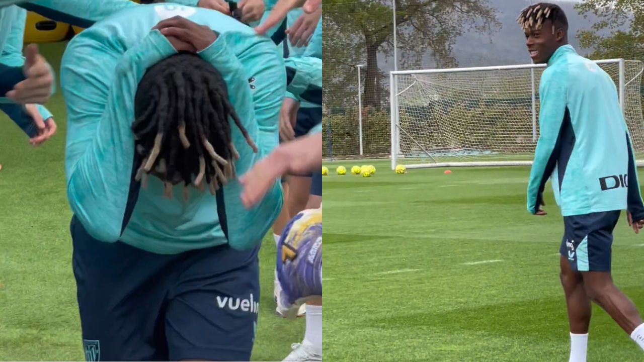 Nico Williams regresa a los entrenamientos junto al Athletic Club