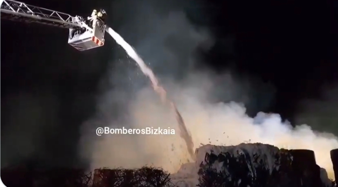 Antonia, vecina de Iurreta: “Parecía que estaba nevando ceniza” tras el incendio en la papelera