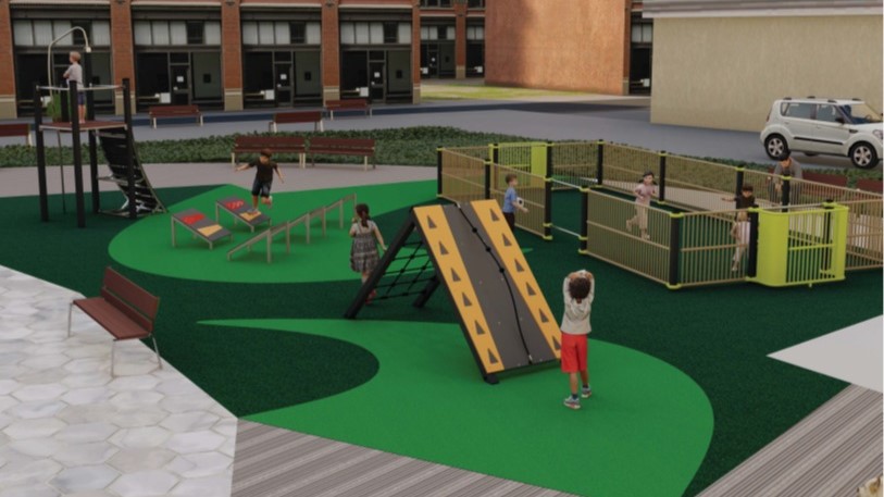 Bilbao inicia la renovación de los juegos infantiles de la Plaza de la Grúa con una inversión de más de un millón